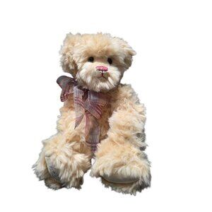 Vintage Barb's Creations Camille Teddy Bear Plush Mohair Glass Eyes